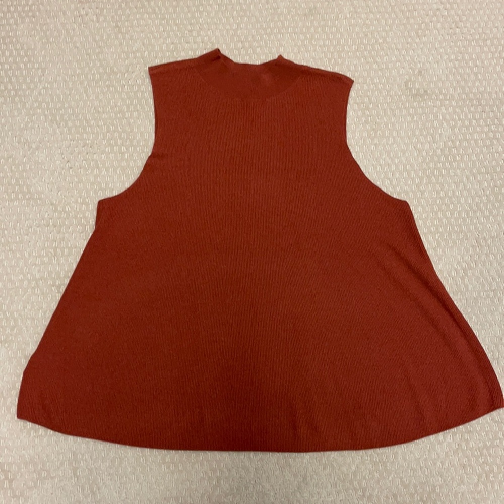Loft high neck sleeveless knit top